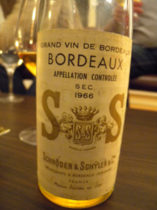 Bordeaux blanc sec S&S 1966 de Schröder & Schyler bis