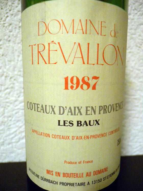 Les Baux 1987 Domaine de Trevallon