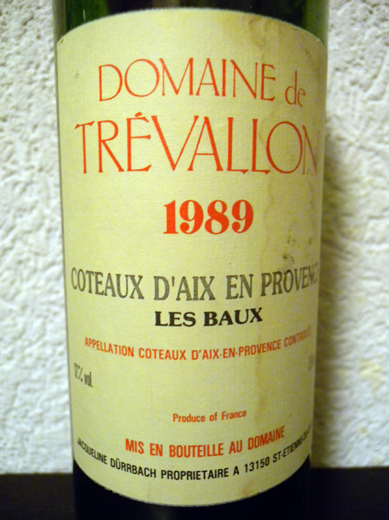 Les Baux 1989 Domaine de Trevallon