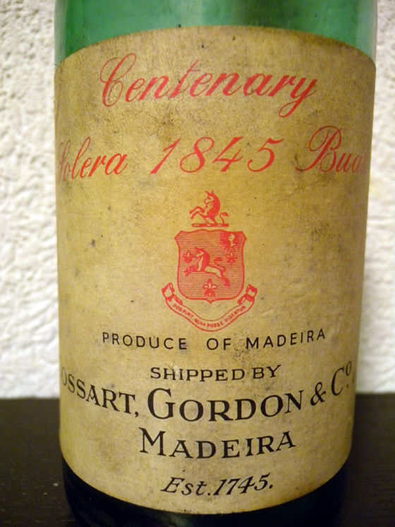 Madeira Centenary Solera 1845 Bual de Cossart Gordon & Co
